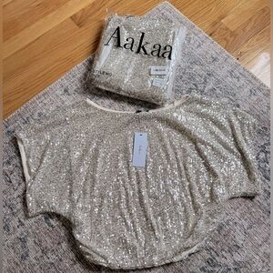 Perfect Holiday or NYE outfit! Aakaa Sequin top and pants set from Red Dress